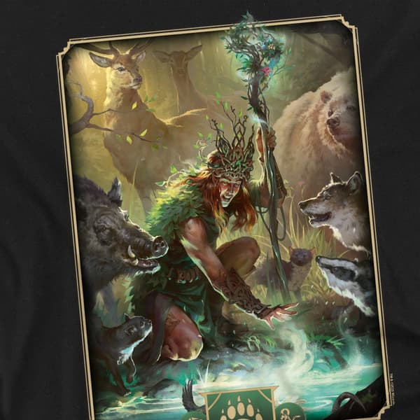Dungeons & Dragons Herr 2024 Druid Key Art Långärmad T-shirt Black M