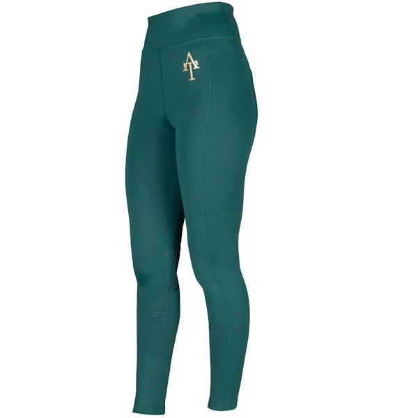 Aubrion Team Vinterridtights för flickor, 7-8 år, Grön Green 7-8 Years