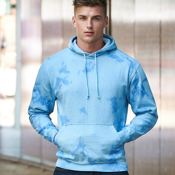 Awdis Unisex Vuxen Tie Dye Hoodie L Blå Moln Blue Cloud L