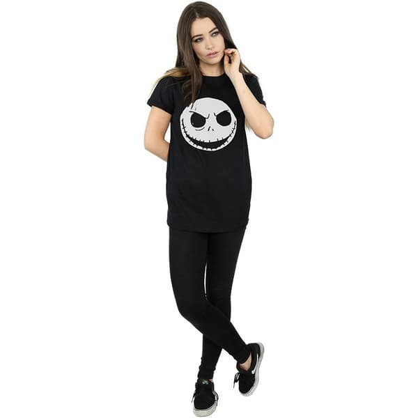 Nightmare Before Christmas Dam/Damer Jack Skellington Ansikte Black XL