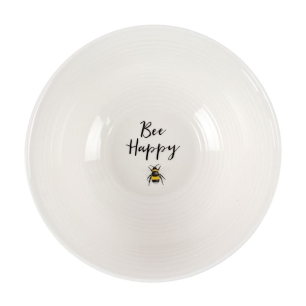 Something Different Bee Happy Skål En Storlek Vit White One Size