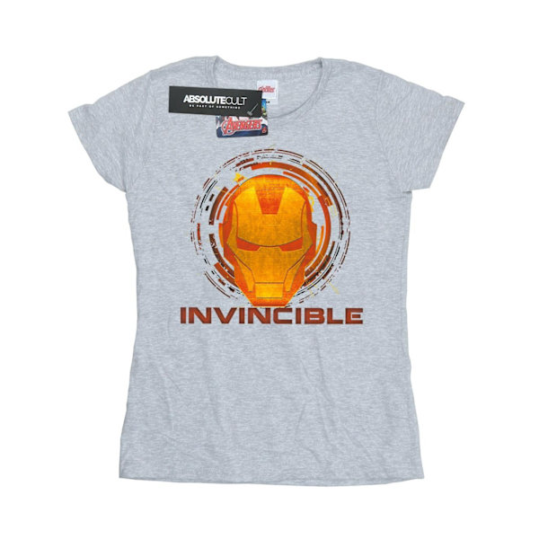 Marvel Dam/Kvinnor Iron Man Invincible Bomull T-shirt M Sport Sports Grey M