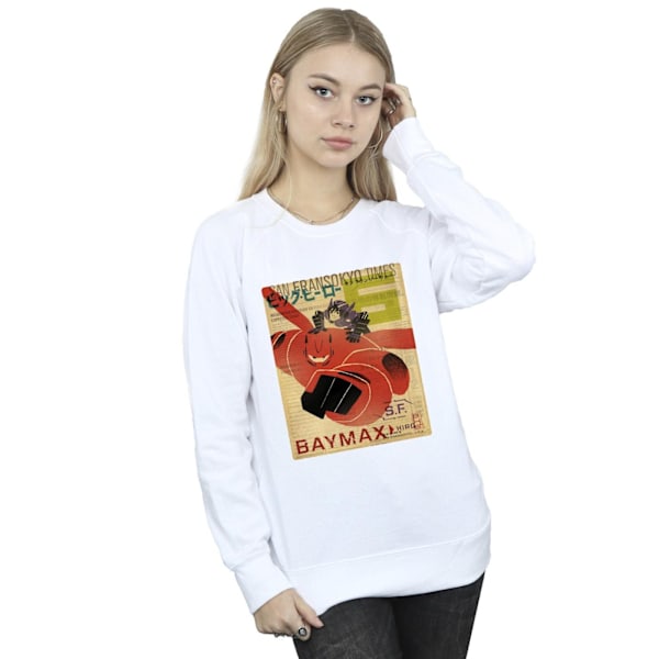 Disney Dam/Kvinnor Big Hero 6 Baymax Flygande Baymax Tidning White M