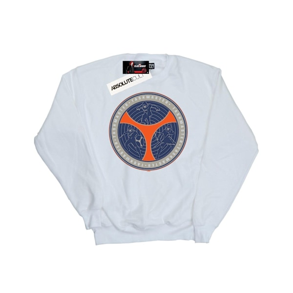 Marvel Mens Black Widow Movie Taskmaster Shield Poses Sweatshirt White S