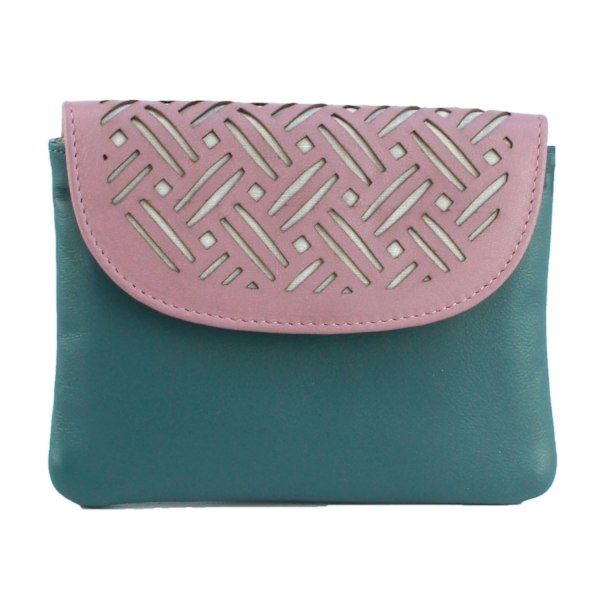 Eastern Counties Leather Luna Plånbok i Läder för Kvinnor/Dam, Storlek One S Aqua/Blush One Size