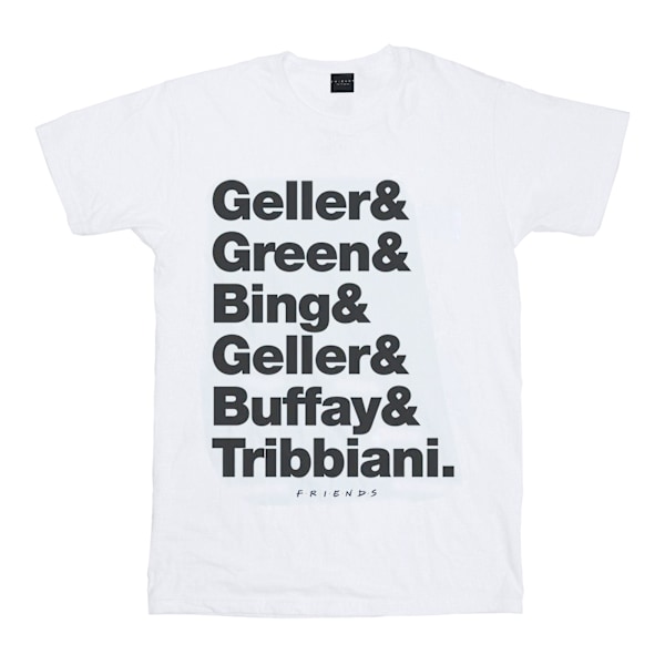 Friends Boys Surnames Text T-Shirt 5-6 År Vit White 5-6 Years