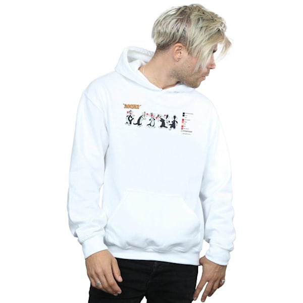 Looney Tunes Herr Sylvester Färgkod Hoodie M Vit White M