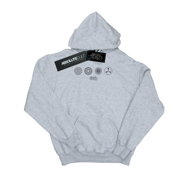 Fantastiska vidunder Mäns cirkulära ikoner Hoodie XXL Sports Grey Sports Grey XXL