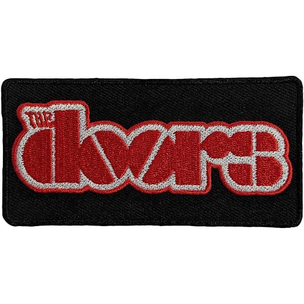 The Doors vävd logotyp strykjärnsmärke One Size Svart/Röd Black/Red One Size