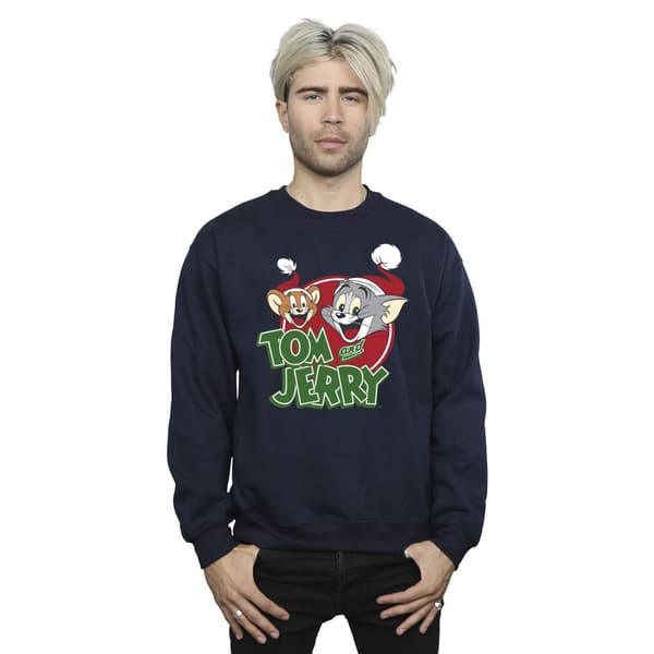 Tom And Jerry Julmössa Logo Sweatshirt S Marinblå Navy Blue S