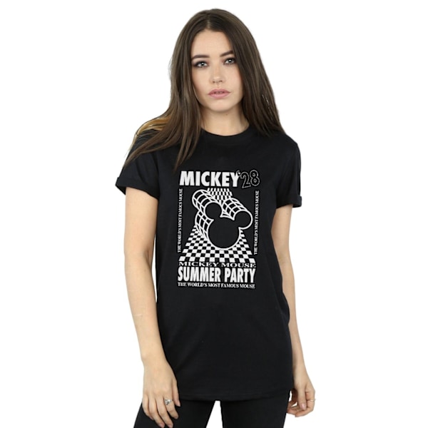 Disney Dam/Damer Mickey Mouse Sommarfest Bomull Boyfriend Black L