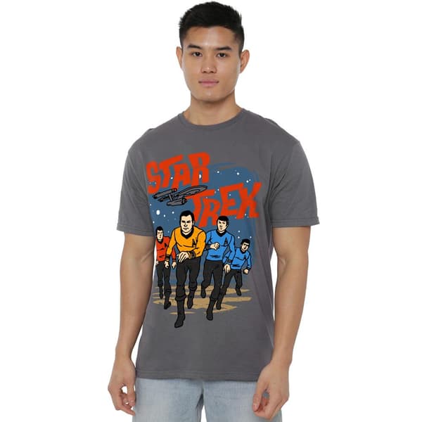 Star Trek Herr Run Forward T-Shirt L Kolgrå Charcoal L