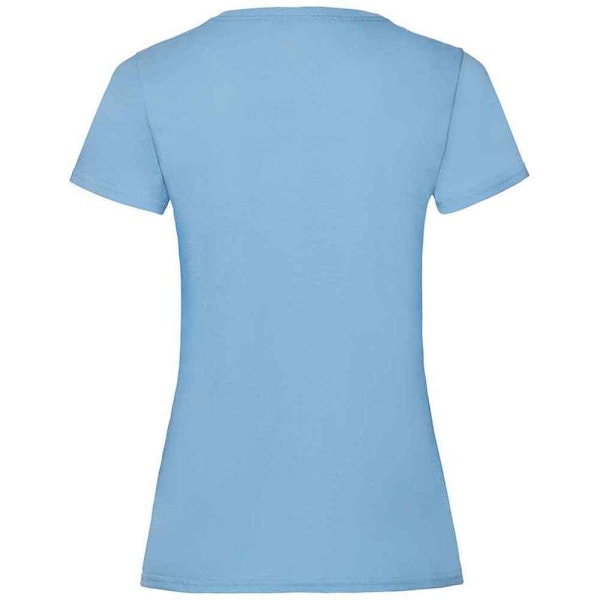 Fruit of the Loom Womens/Ladies Valueweight Heather Lady Fit T-shirt Sky Blue 10 UK