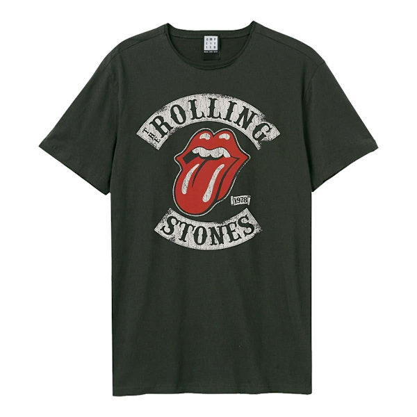 Amplified Unisex Vuxen 1978 Tour The Rolling Stones T-Shirt L C Charcoal L