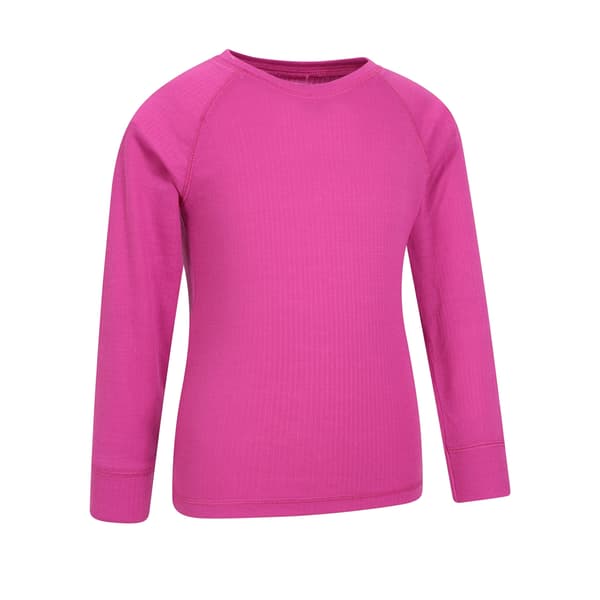 Mountain Warehouse Talus Underställströja med Rund Hals för Barn Pink 13 Years