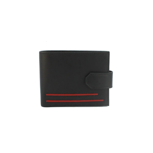 Eastern Counties Leather Unisex Adult Grayson Bi-Fold Läder C Black/Red One Size