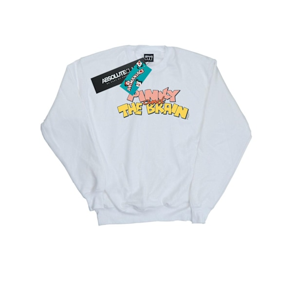 Animaniacs Herr Pinky And The Brain Logotyp Sweatshirt M Vit White M