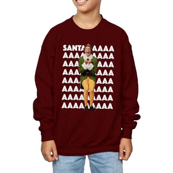 Elf Boys Buddy Santa Scream Sweatshirt 5-6 år Bourgogne Burgundy 5-6 Years