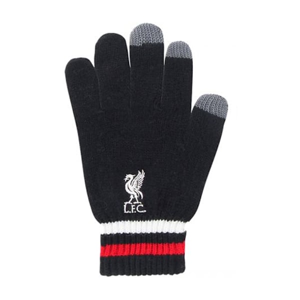 Liverpool FC Unisex Vuxen Märkesstickade 47 Handskar One Size Bl Black/White/Red One Size