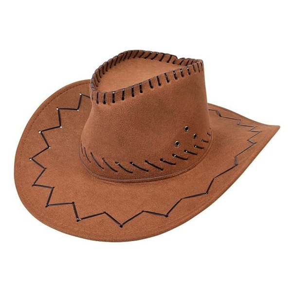 Bristol Novelty Barn/Barn Stitched Cowboy Hat En Storlek Bro Brown One Size