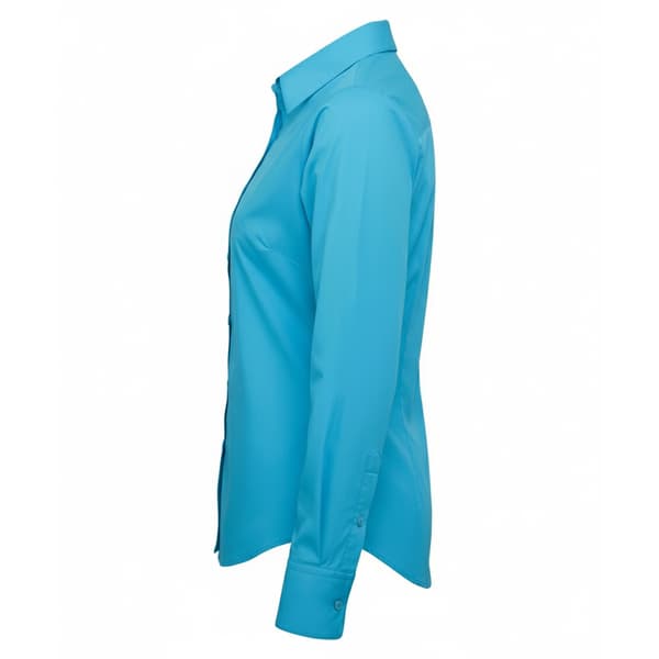 Premier Dam/Dam Poplin Långärmad Blus 22 Turkos Turquoise 22