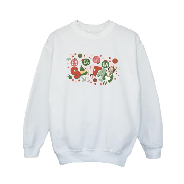 Elf Boys Santa Fa La La Sweatshirt 12-13 år Vit White 12-13 Years