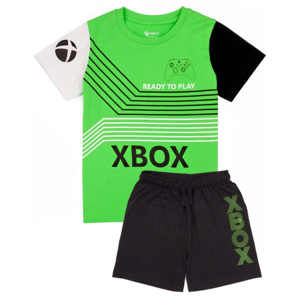 Xbox Boys Short Pyjamas Set 10-11 år grön/svart/vit Green/Black/White 10-11 Years