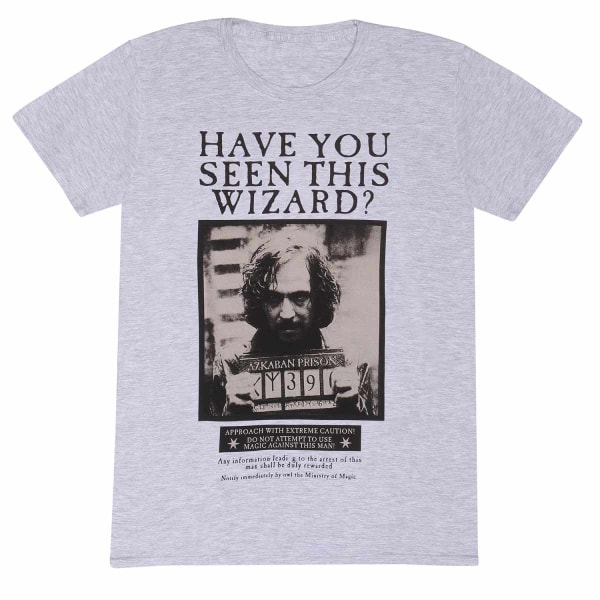 Harry Potter Unisex Vuxen Sirius Black Efterlyst Affisch T-shirt S Heather Grey S