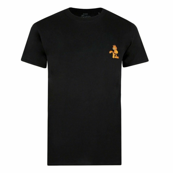 Garfield Herr Broderad T-Shirt S Svart Black S