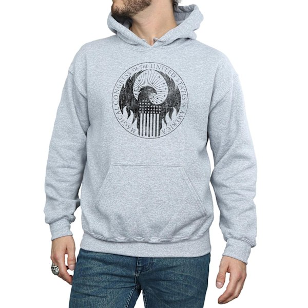 Fantastiska vidunder Mäns Distressed Magical Congress Hoodie 3XL Sp Sports Grey 3XL