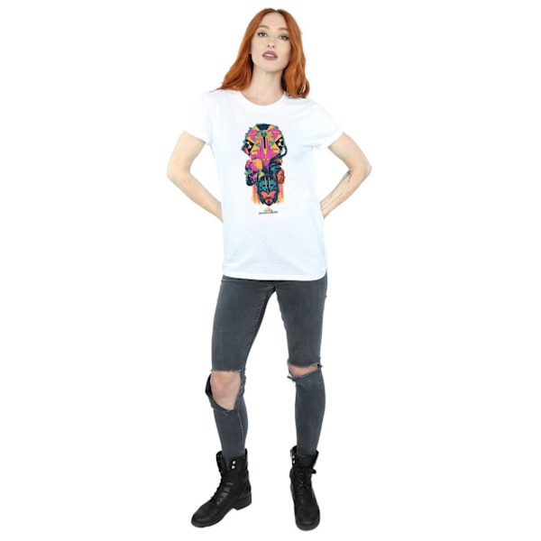 Marvel Dam/Kvinnor Thor Ragnarok Karaktär Totem Bomull Pojkvän T-shirt White M