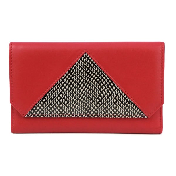 Eastern Counties Leather Connie Snake Print Läderplånbok En Storlek Röd/Svart Red/Black One Size