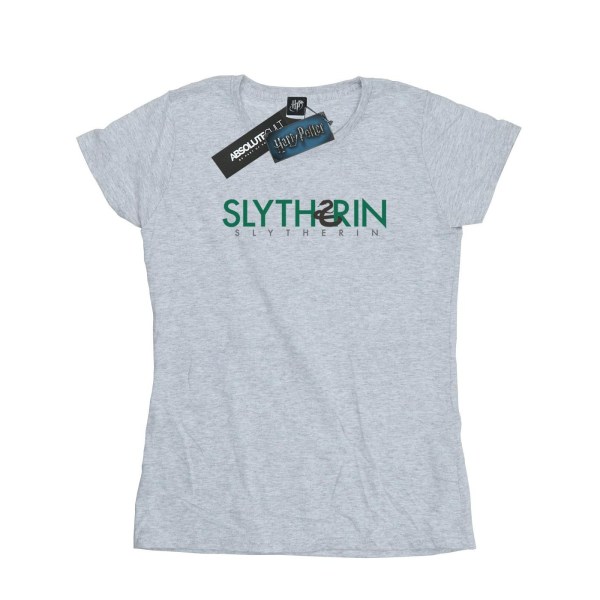 Harry Potter Dam/Kvinnor Slytherin Text Bomull T-Shirt XL Spo Sports Grey XL