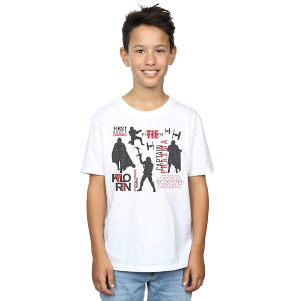 Star Wars Boys The Last Jedi First Order Silhouettes T-shirt 12 White 12-13 Years