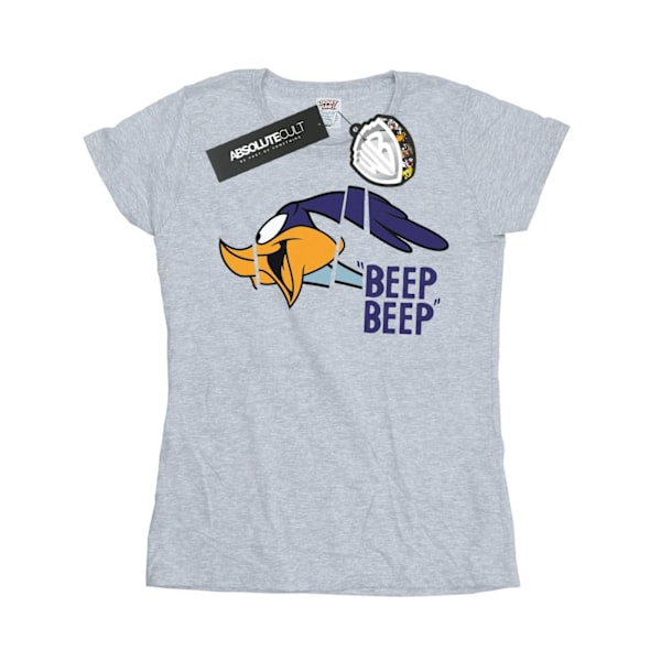 Looney Tunes Dam/Damer Beep Beep Road Runner Bomull T-shirt Sports Grey S