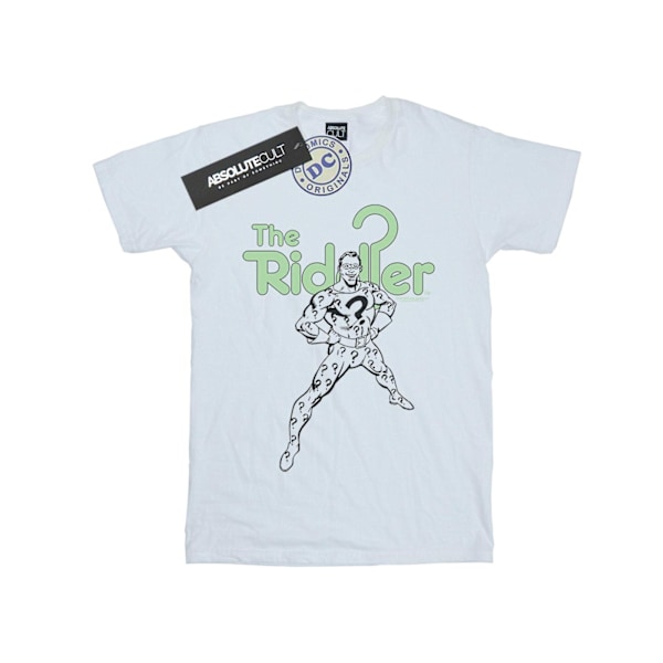 DC Comics Dam/Damer The Riddler Mono Action Pose Bomullspojke White 4XL