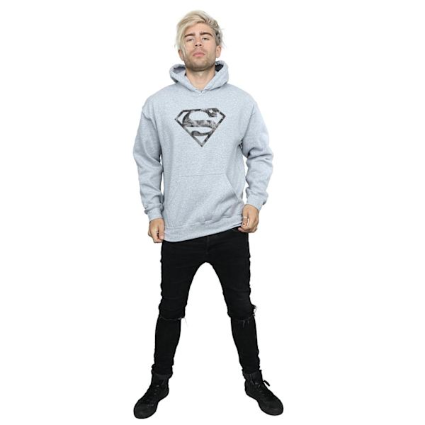 DC Comics Herr Superman Marble Logo Hoodie 3XL Sports Grey Sports Grey 3XL