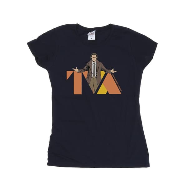 Marvel Dam/Kvinnor Loki TVA Pose T-shirt i bomull M Marinblå Navy Blue M