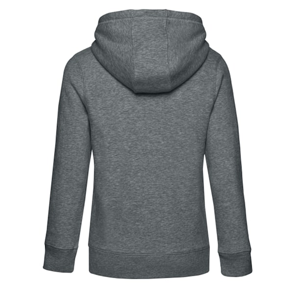 B&C Dam/Dam Queen Hoodie med Hel Dragkedja XL Mellangråmelerad Mid Grey Heather XL