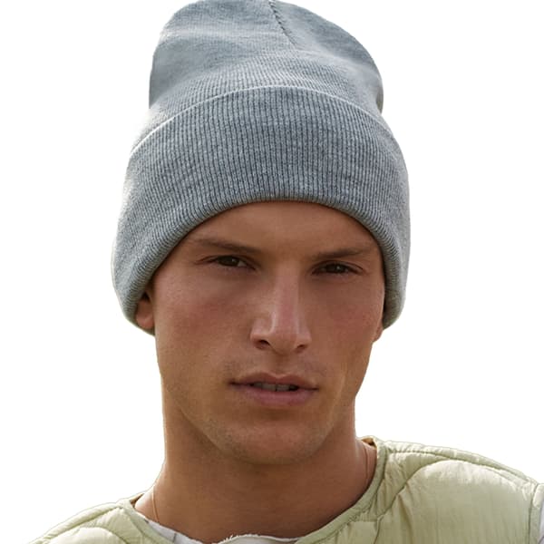 Beechfield Unisex Vuxen Original Recycled Deep Cuffed Beanie On Ash One Size