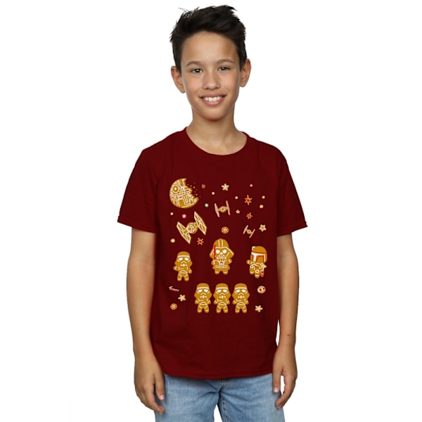 Star Wars Boys Gingerbread Empire T-shirt 7-8 år Bourgogne Burgundy 7-8 Years