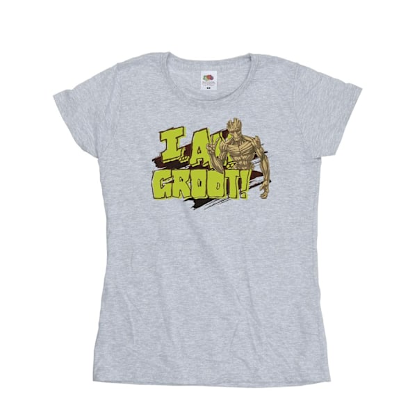 Guardians Of The Galaxy Dam/Kvinnor Jag Är Groot Bomull T-shirt Sports Grey M