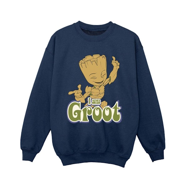 Guardians Of The Galaxy Boys Groot Dancing Sweatshirt 5-6 år Navy Blue 5-6 Years