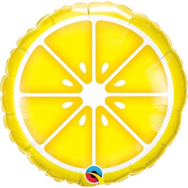 Qualatex skivad citronfolieballong One Size Gul Yellow One Size