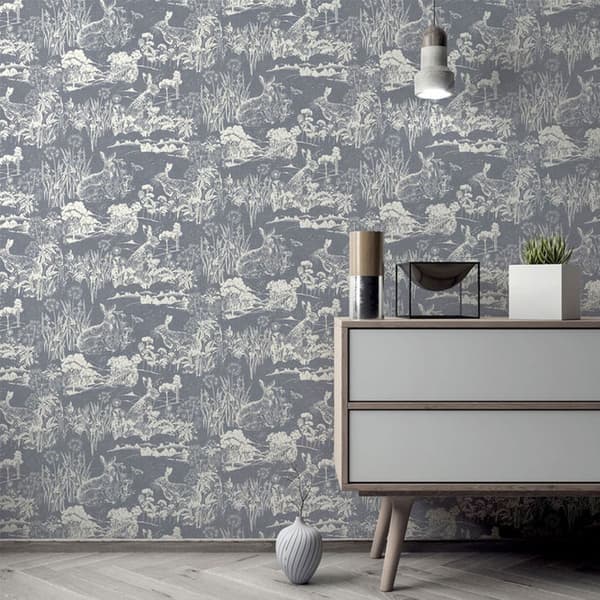 Arthouse Meadow Hare Tapet 10,5 m x 0,53 m Marinblå Navy Blue 10.5m x 0.53m