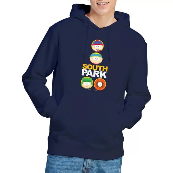South Park Herr Solid Circles Hoodie M Marinblå Navy M