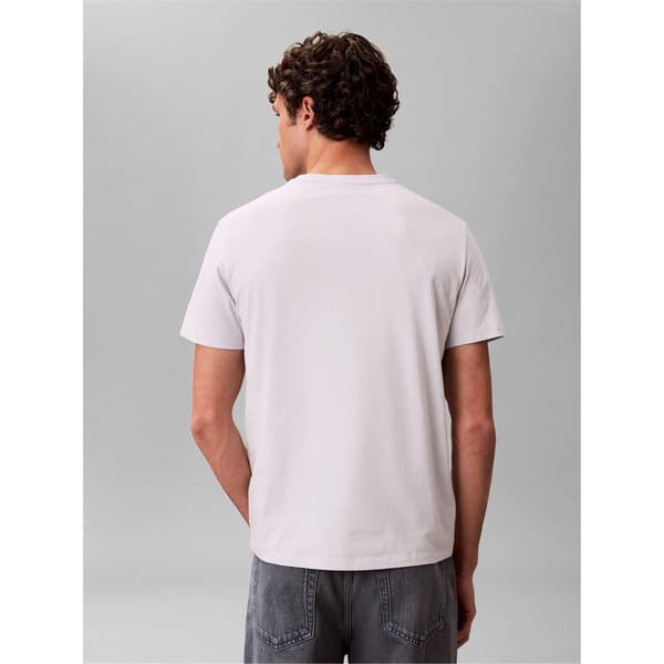 Calvin Klein Herr Box Logo Bomull Rundhalsad Regular T-shirt XL Marble/Grey XL