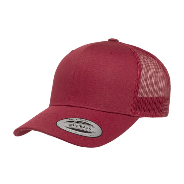 Yupoong Flexfit Retro Snapback Trucker Cap One Size Cranberry Cranberry One Size