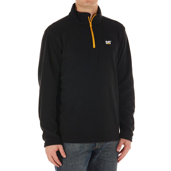 Caterpillar Herr Quarter Zip Fleece Top S Svart/Gul Black/Yellow S