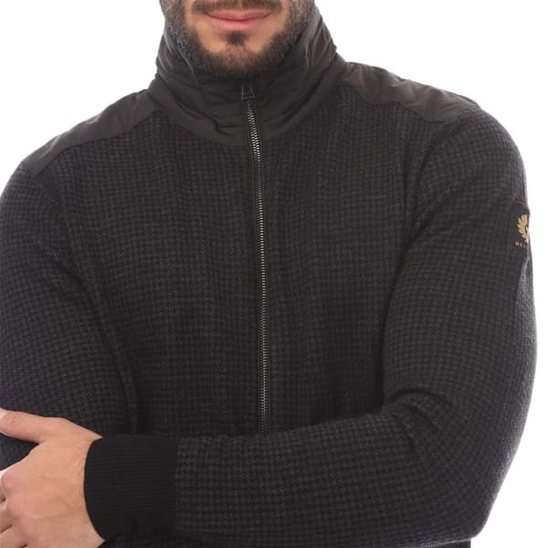 Belstaff Herr Cardigan i Ull Svart Black S